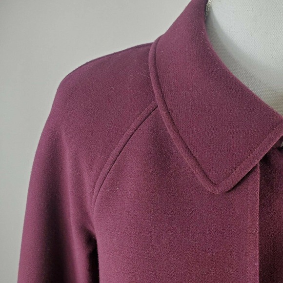 Halogen Women's Double Breasted Swing Blazer Jacket Size S Maroon - Picture 2 of 9